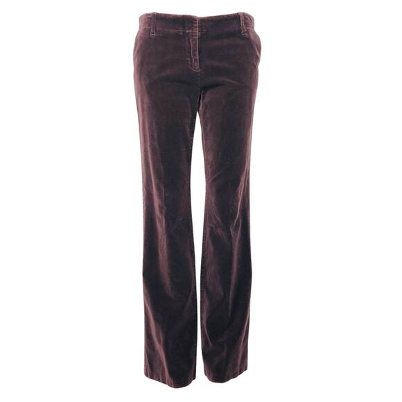 INC International Concepts Burgundy Velveteen Pants Flattering Trouser Cut - Picture 13 of 16